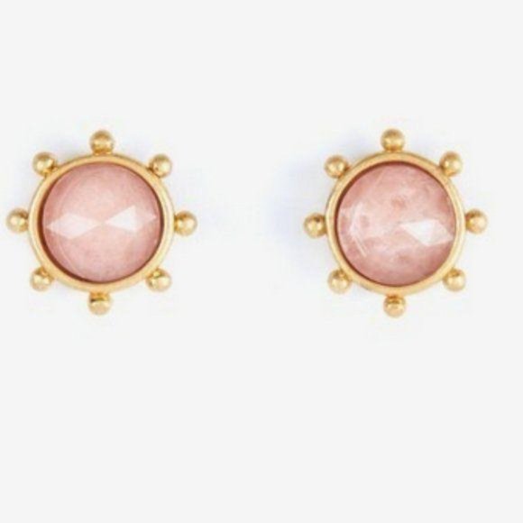 Kate Spade Pink & Gold Round Stud Earrings